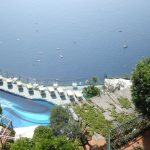 Vista magnífica de um dos maravilhosos hotéis de Positano - Costa Amalfitana, Itália