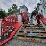 A Escadaria Selarón, obra de um artista chileno em homenagem ao povo brasileiro., localizada entre os bairros de Santa Teresa e Lapa - Rio de Janeiro, RJ