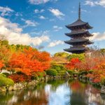 Lindo Templo de Toji, antigo pagode de madeira - Kyoto, Japão